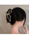 ECARLA spinka do włosów klamra metalowa Złota Kokardka SP328 