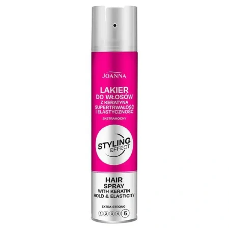 JOANNA Styling Effect lakier do włosów z keratyną No.5 Extra Strong 250ml