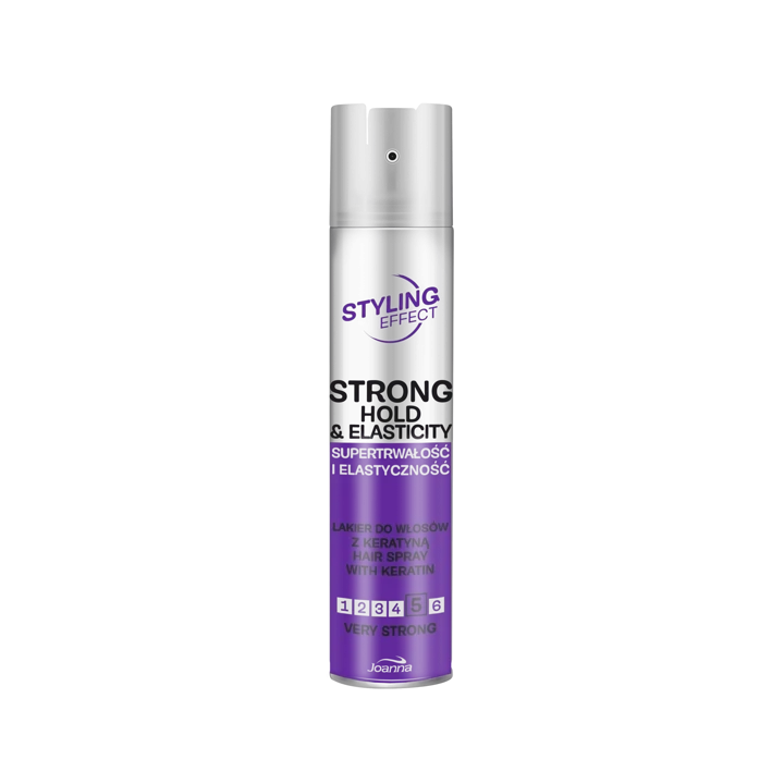 JOANNA Styling Effect lakier do włosów z keratyną 4/5 bardzo mocny 250ml