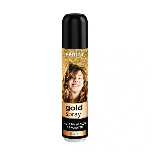 VENITA Lakier do włosów z brokatem Gold 75ml 