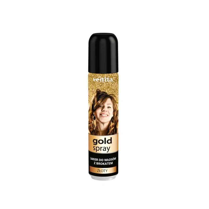 VENITA Lakier do włosów z brokatem Gold 75ml 