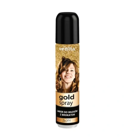 VENITA Lakier do włosów z brokatem Gold 75ml 