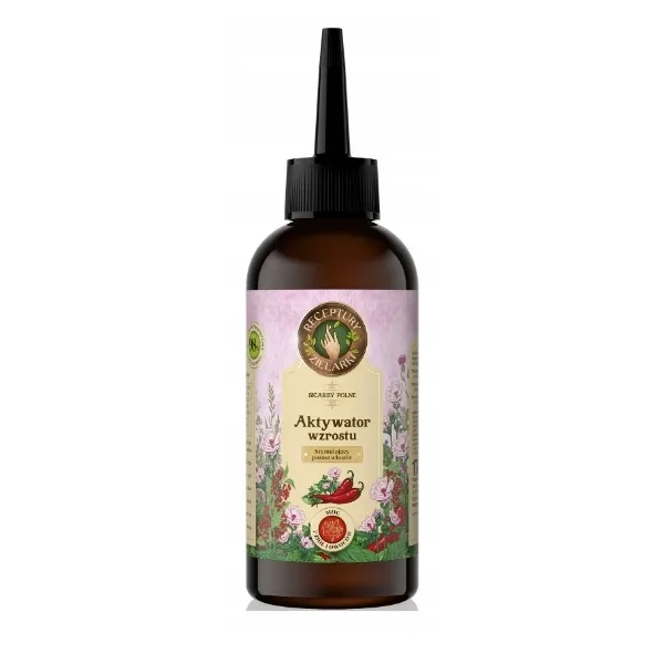RECEPTURY ZIELARKI Skarby Polne wcierka do włosów Aktywator Wzrostu 170ml
