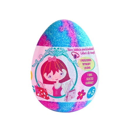 ESTETICA Chlapu Chlap Bijou Suprise musujące jajo do kąpieli z pierścionkiem Malinowy Shake 140g