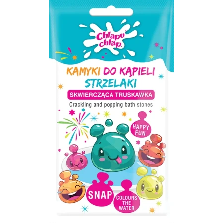 ESTETICA Chlapu Chlap Strzelaki kamyki do kąpieli Skwiercząca Truskawka Turkus 30g
