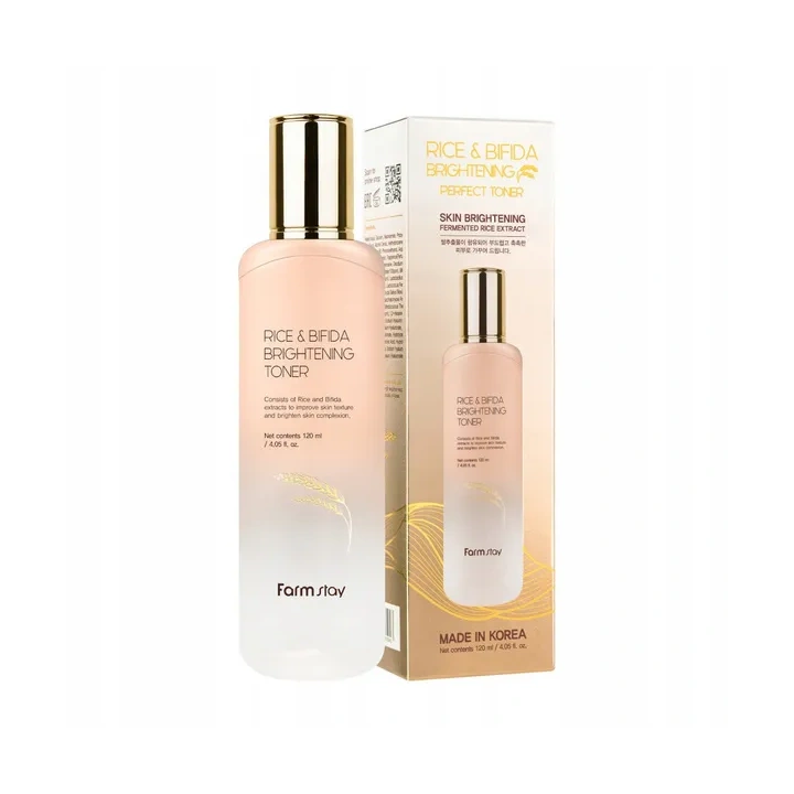 FARMSTAY Rice & Bifida tonik do twarzy rozjaśniający 120ml 