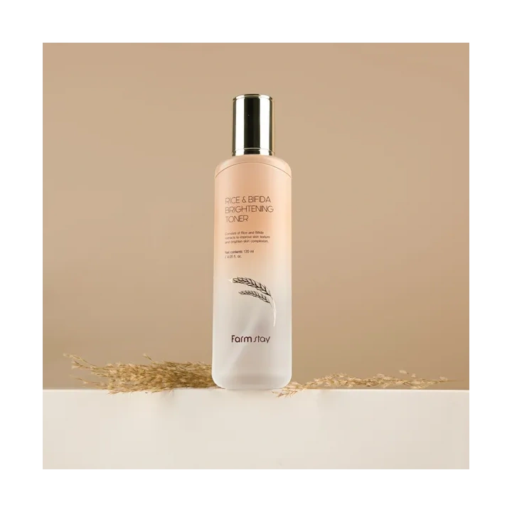 FARMSTAY Rice & Bifida tonik do twarzy rozjaśniający 120ml 