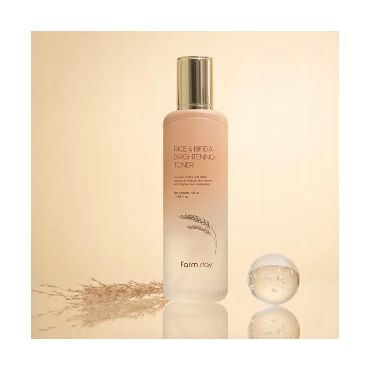 FARMSTAY Rice & Bifida tonik do twarzy rozjaśniający 120ml 