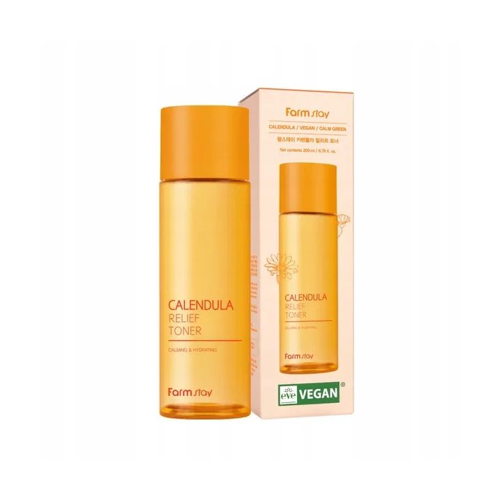 FARMSTAY Calendula Relief tonik do twarzy nawilżający z nagietkiem 200ml 