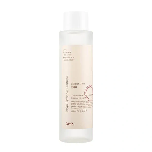 Ottie OTTIE Blemish Clean tonik do twarzy trądzikowej z niacynamidem 210ml — Składniki i ocena