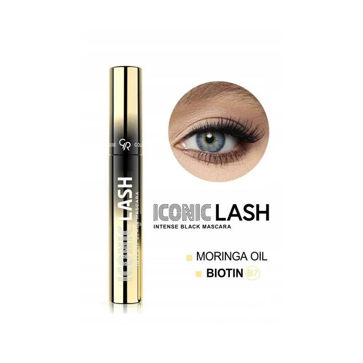 GOLDEN ROSE Iconic Lash tusz do rzęs objętość i długość Intense Black 9ml 