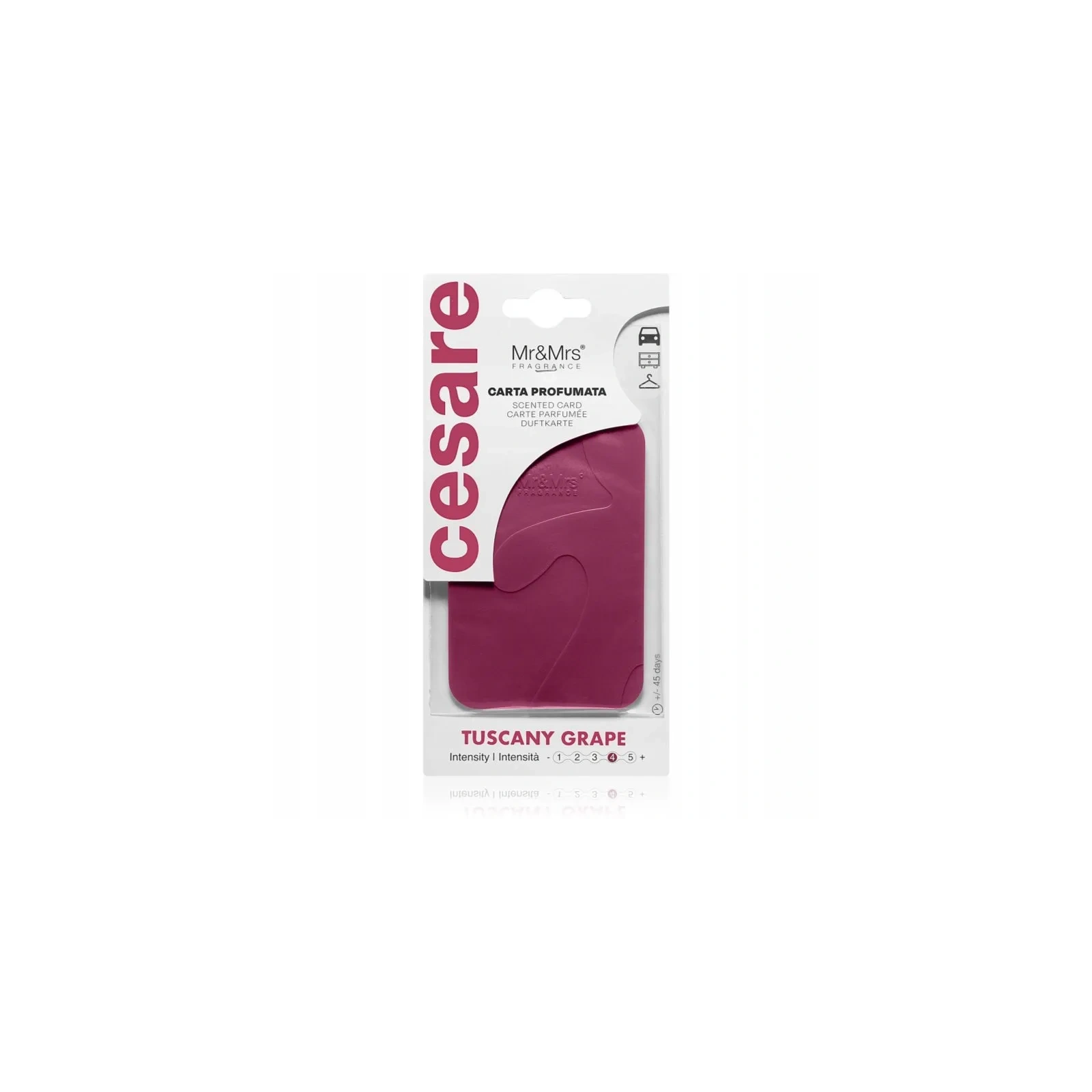 MR&MRS FRAGRANCE Cesare zawieszka zapachowa Fioletowy TUSCANY GRAPE 12g