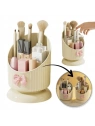ECARLA organizer na pędzle 15,8x11cm Kremowy z różową kokardką CB67 