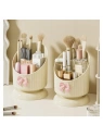 ECARLA organizer na pędzle 15,8x11cm Kremowy z różową kokardką CB67 
