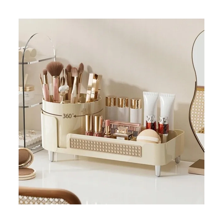 ECARLA organizer na pędzle kosmetyki, obrotowy, plecionka wiedeńska 34,5x7,8x15cm CB75K