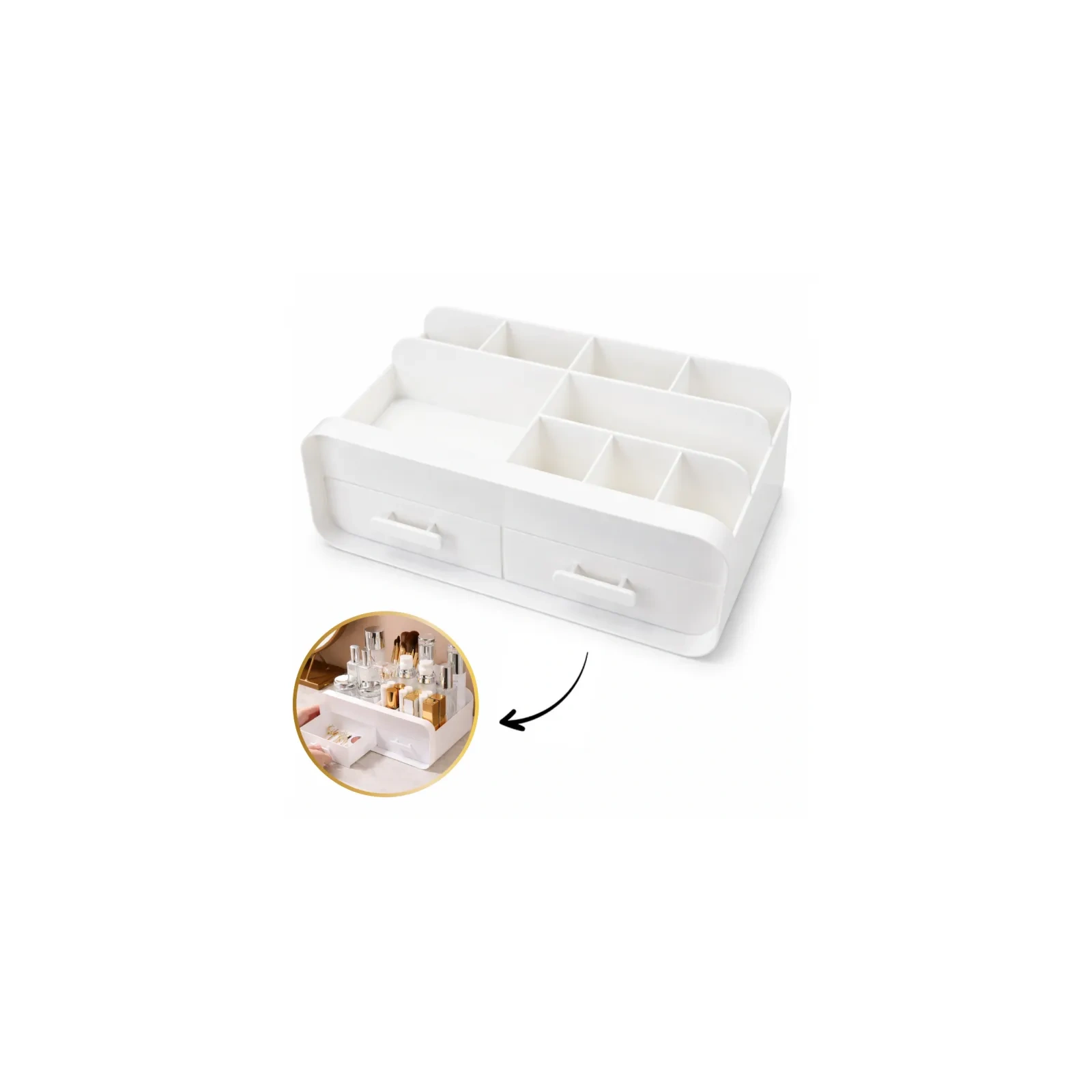 ECARLA organizer wielofunkcyjny na kosmetyki z szufladkami CB46