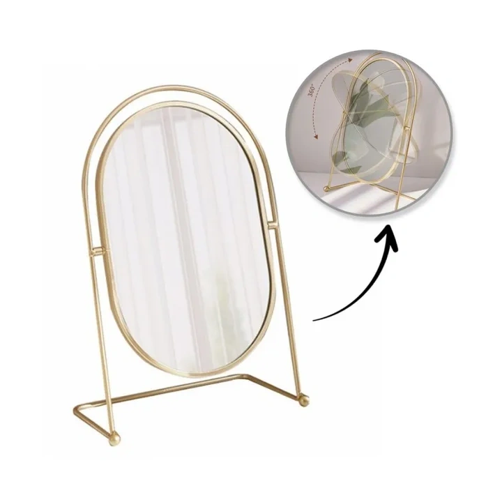 ECARLA lusterko kosmetyczne stojące, jednostronne wysokość 27cm L21