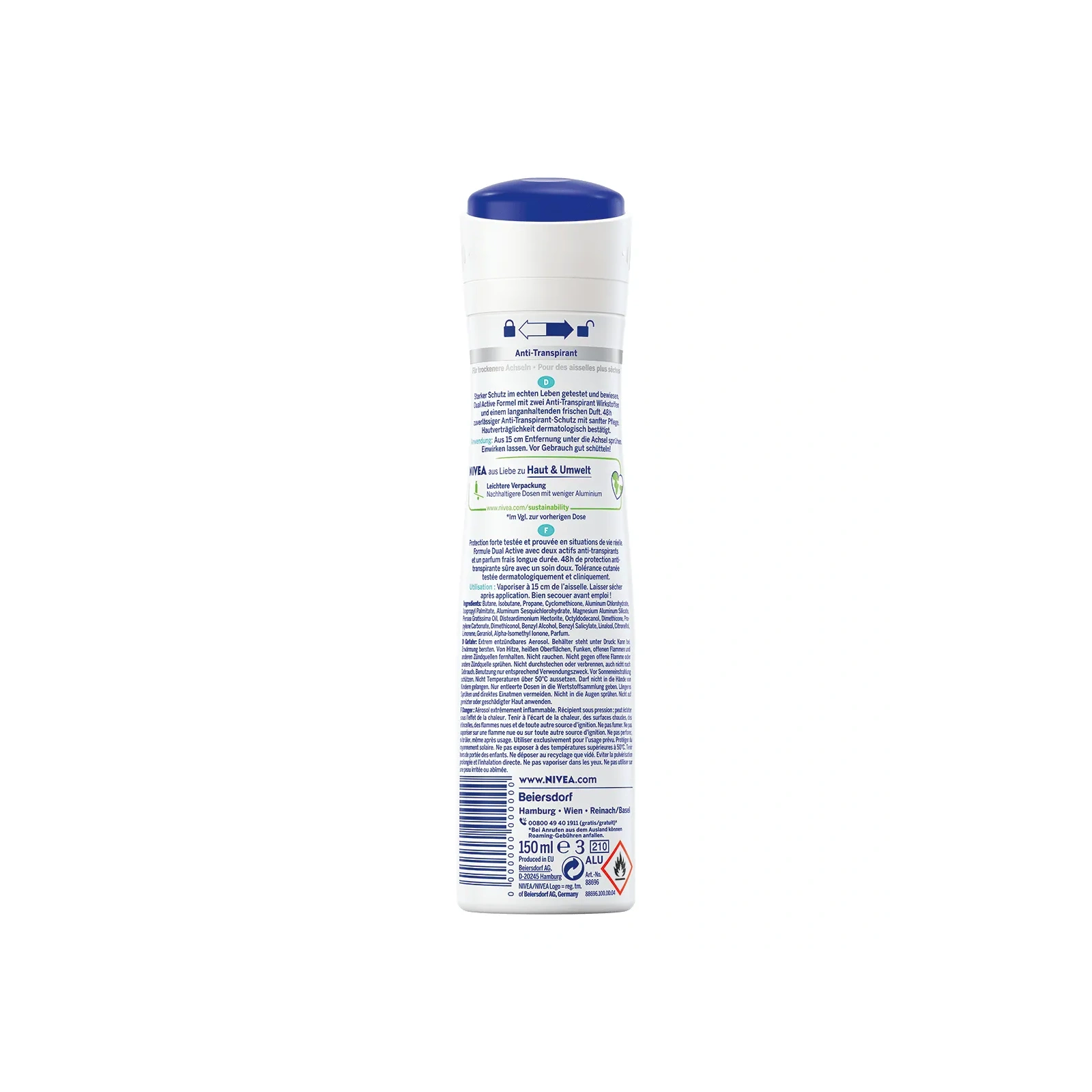 NIVEA Women dezodorant spray Dry Active 150ml
