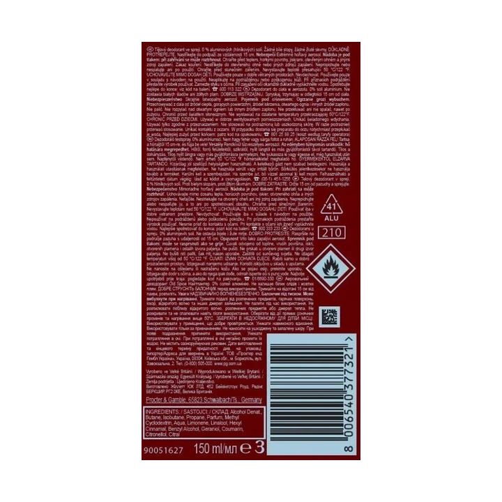 OLD SPICE Nightpanther dezodorant w sprayu dla mężczyzn 150ml