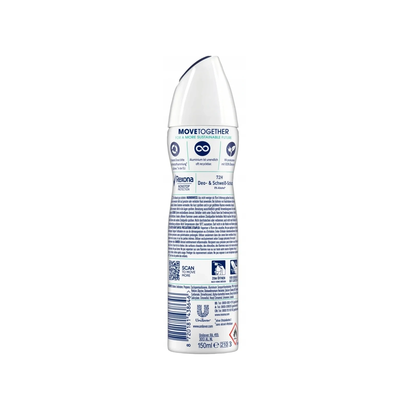 REXONA Women deo spray Maximum Protection 150ml