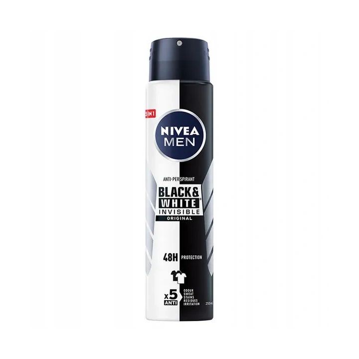 NIVEA Men deo spray antyperspirant Black & White Invisible Power 150ml