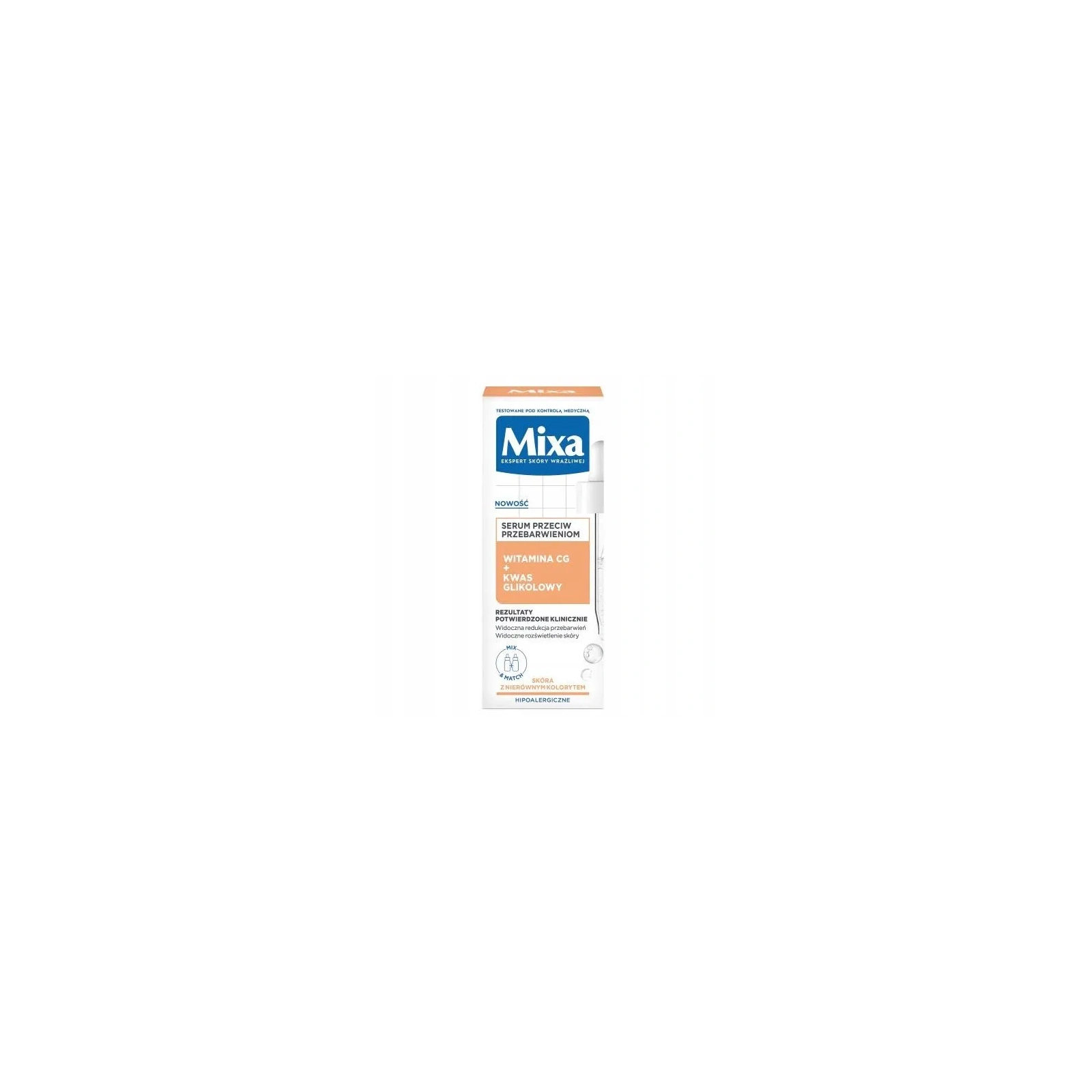 MIXA Przeciw Przebarwieniom serum do twarzy Witamina CG & Kwas Glikolowy 30ml