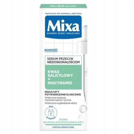 MIXA Przeciw Niedoskonałościom serum do twarzy Kwas Salicylowy & Niacynamid 30ml