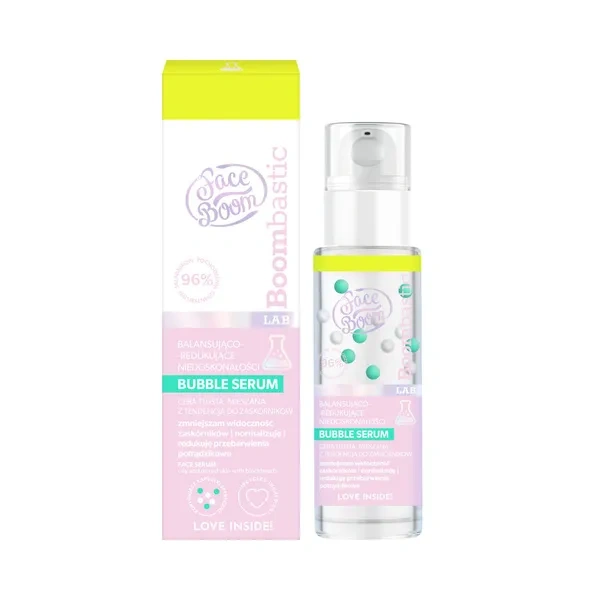 FaceBoom FACEBOOM Bombastic Lab Bubble serum do twarzy balansująco-redykujące niedoskonałości 30ml — Składniki i ocena