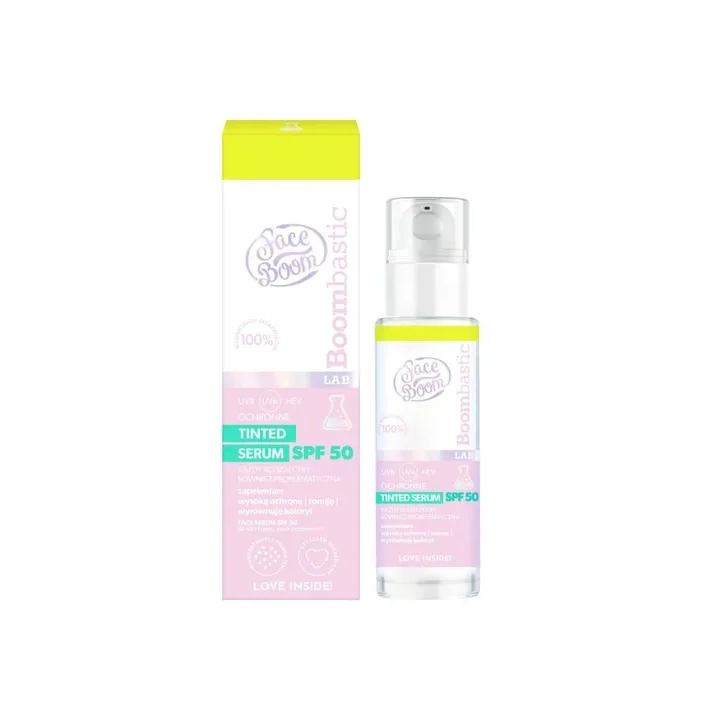 FACEBOOM Bombastic Lab Tinted ochronne serum do twarzy SPF50 30ml