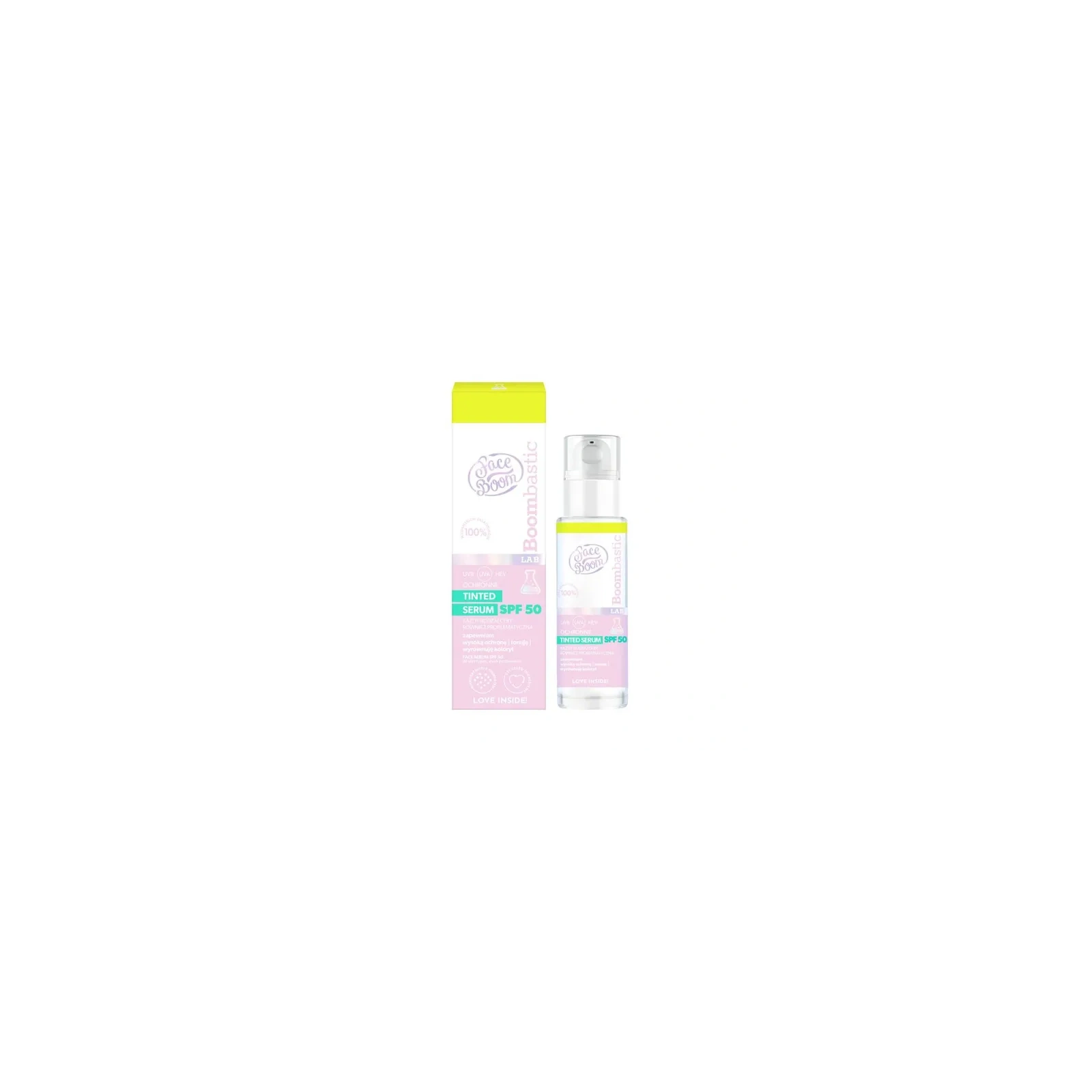 FACEBOOM Bombastic Lab Tinted ochronne serum do twarzy SPF50 30ml