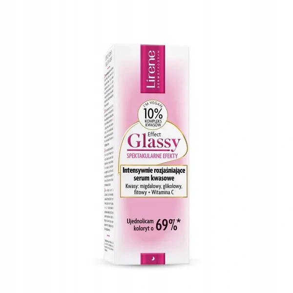 LIRENE Effect Glassy kwasowe serum do twarzy intensywnie rozjaśniające 30ml 