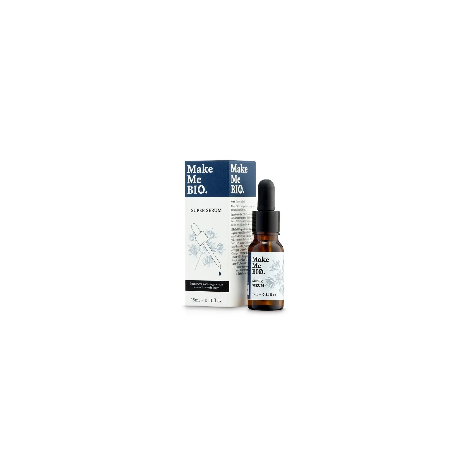 MAKE ME BIO Intense Care serum do twarzy odżywcze na noc 15ml 