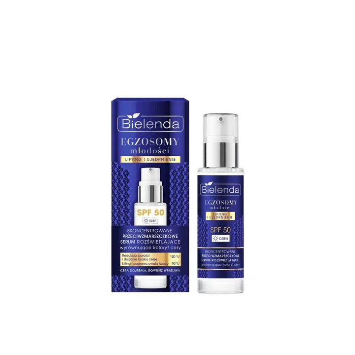BIELENDA Egzosomy Młodości serum do twarzy rozświetlające SPF50 30ml 