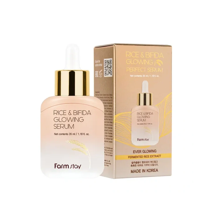 FARMSTAY Rice & Bifida serum do twarzy rozświetlające 35ml 