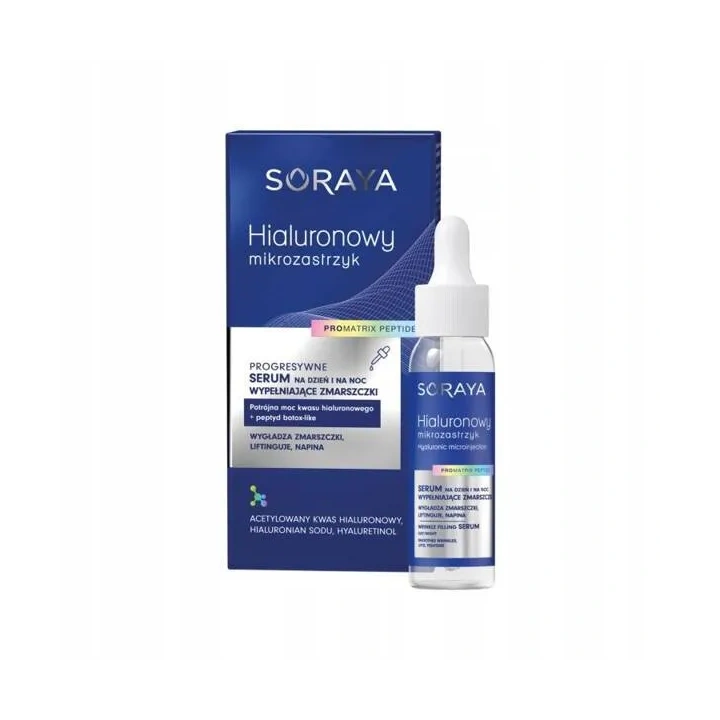 SORAYA Hialuronowy Mikrozastrzyk serum do twarzy wypełniające zmarszczki 30ml 