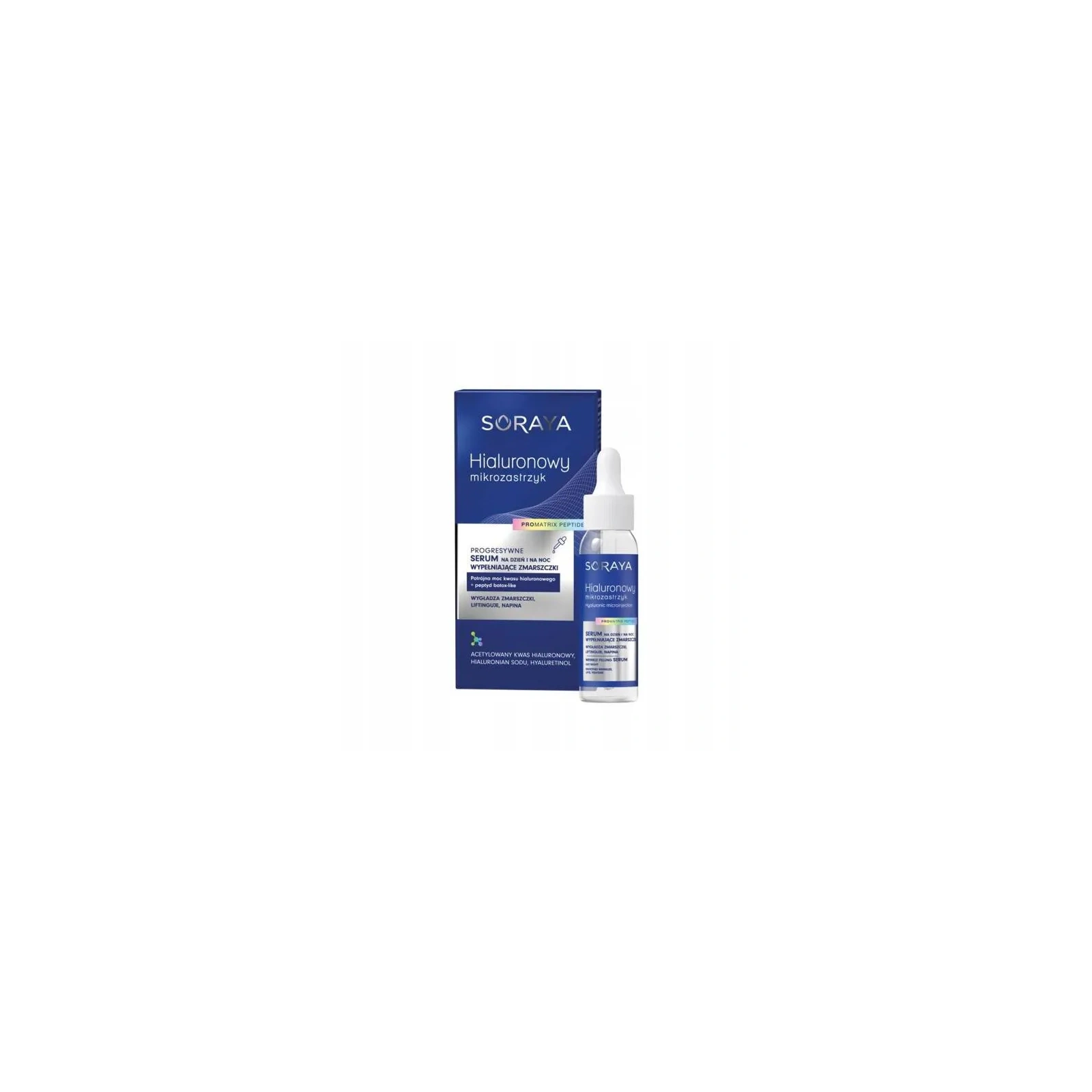 SORAYA Hialuronowy Mikrozastrzyk serum do twarzy wypełniające zmarszczki 30ml 