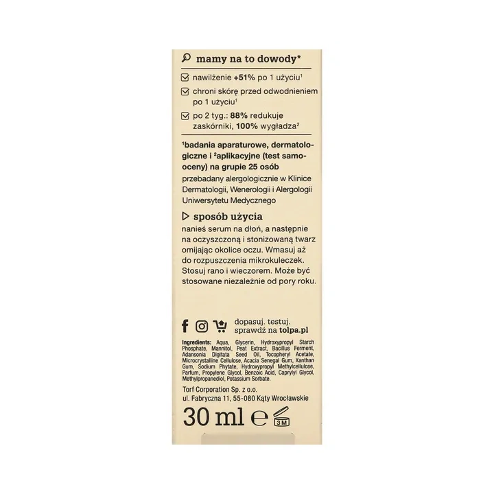 TOŁPA Dermo Face Enzyme serum do twarzy enzymatyczne, nawilżające 30ml 