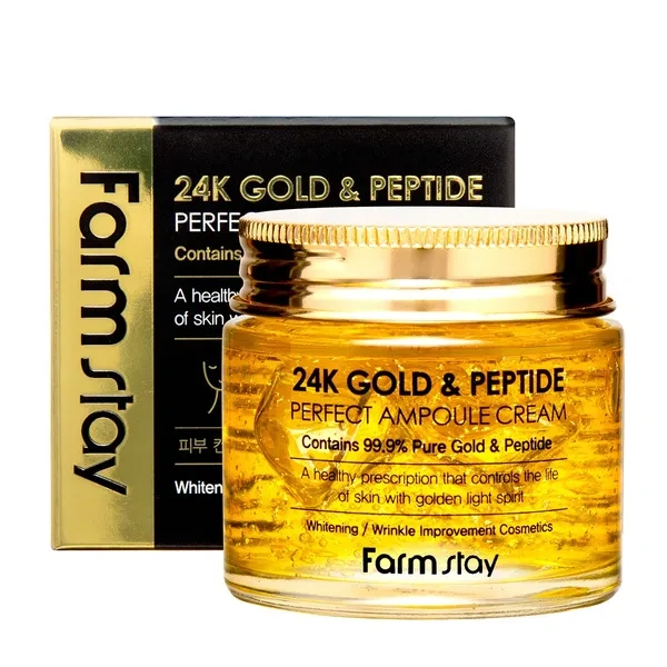 FARMSTAY 24 Gold & Peptide serum do twarzy w ampułce 24-karatowym złotem i peptydami 80ml