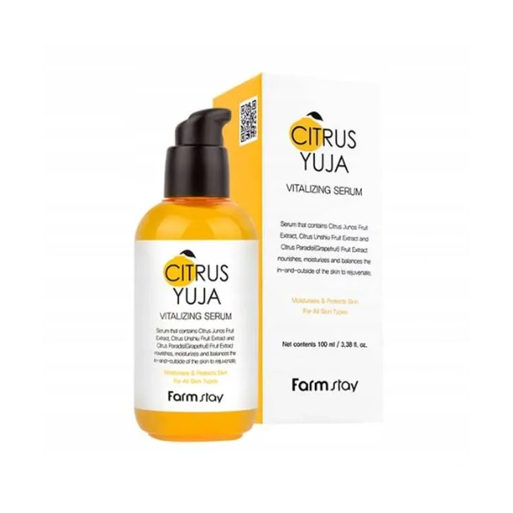 FARMSTAY Citrus Yuja serum do twarzy rozjaśniający 100ml FAR261