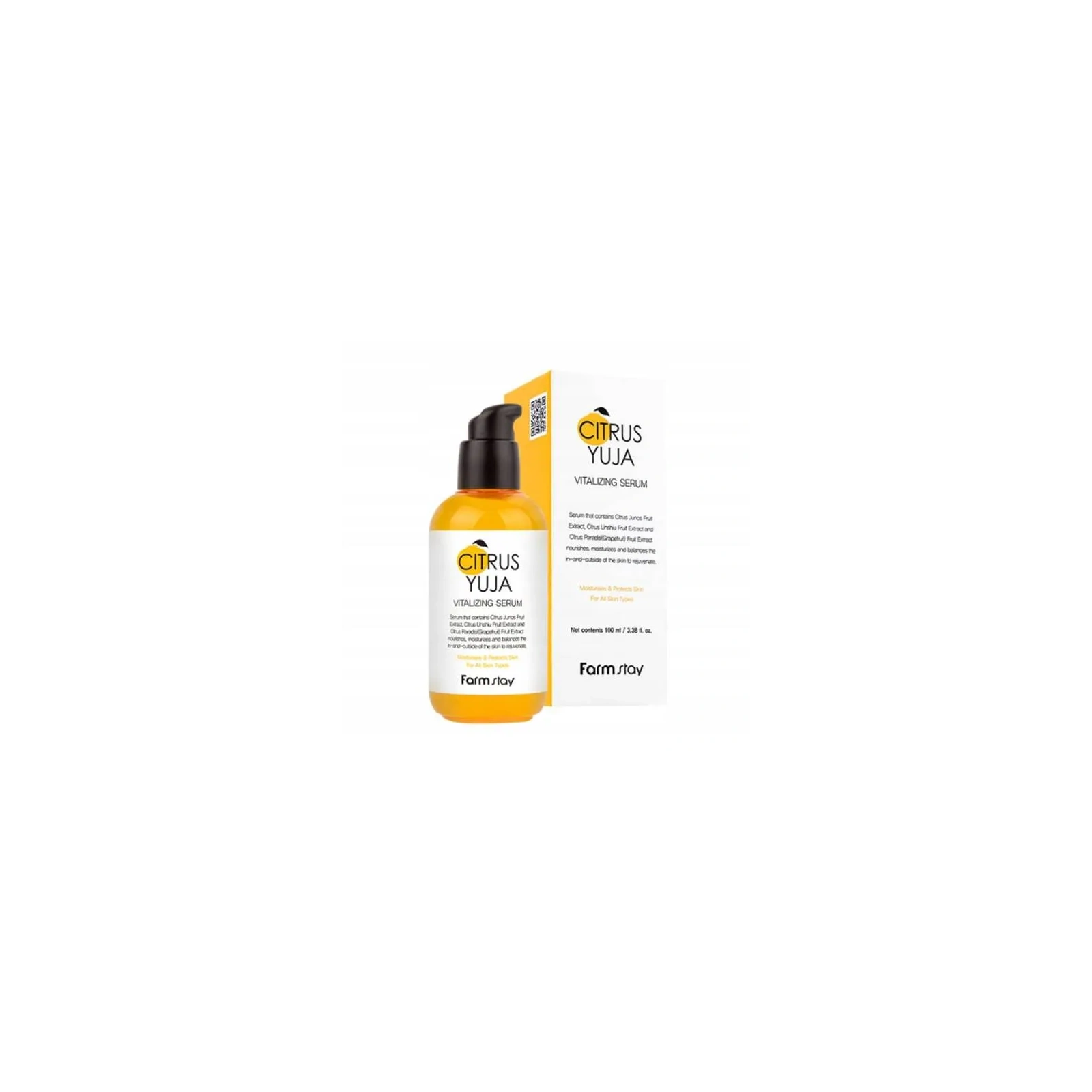 FARMSTAY Citrus Yuja serum do twarzy rozjaśniający 100ml FAR261