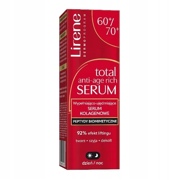 Lirene LIRENE Złota Formuła Młodości serum do twarzy 60+ silnie liftingujące 30ml — Składniki i ocena