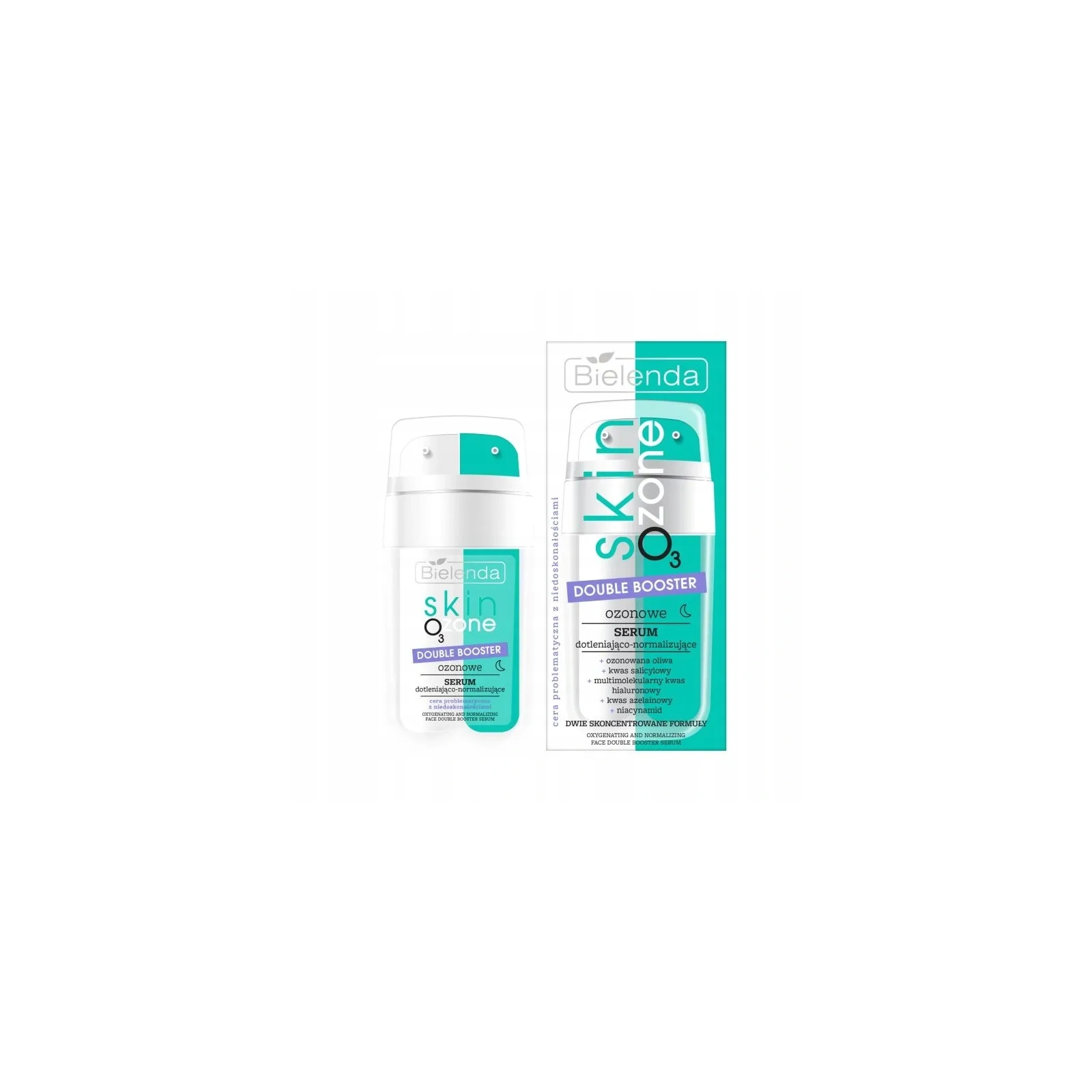 BIELENDA Skin O3 Zone Double Booster ozonowe serum do twarzy dotleniająco-normalizujące 2x7,5ml