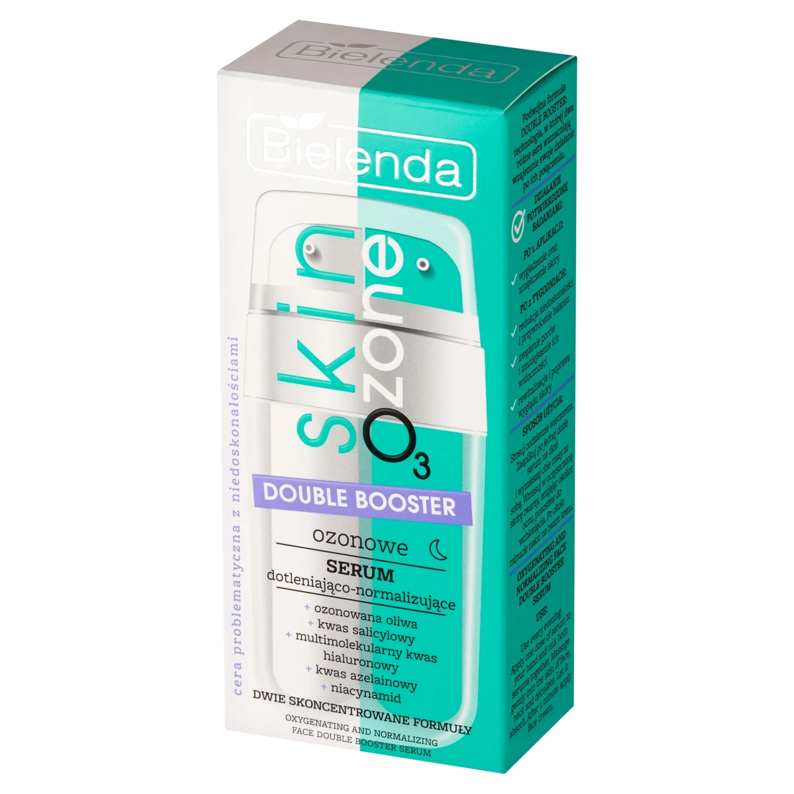 BIELENDA Skin O3 Zone Double Booster ozonowe serum do twarzy dotleniająco-normalizujące 2x7,5ml