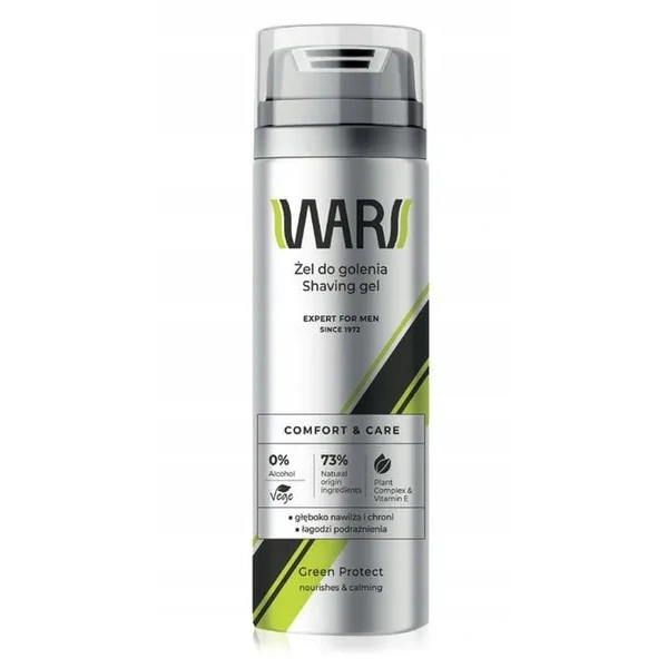WARS Expert For Men żel do golenia Comfort & Care Green Protect 200ml
