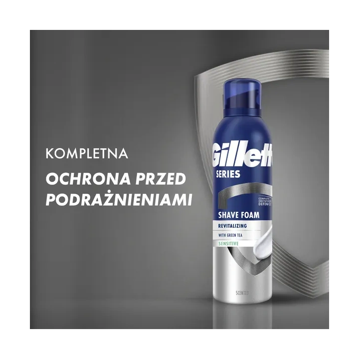 GILLETTE Series pianka do golenia Sensitive With Green Tea 200ml