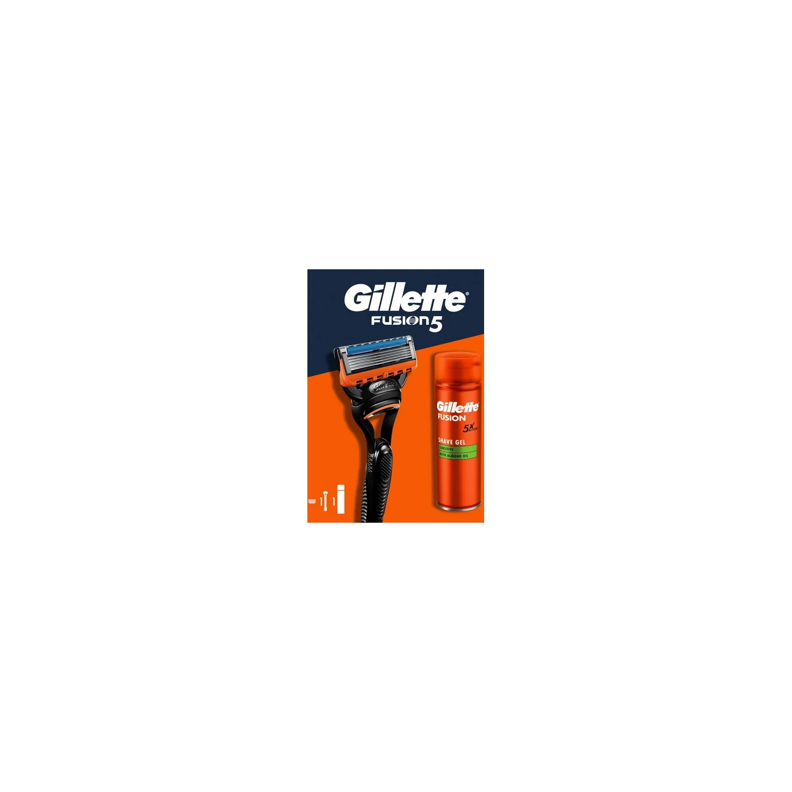 GILLETTE Fusion5 zestaw maszynka do golenia+żel do golenia 200ml