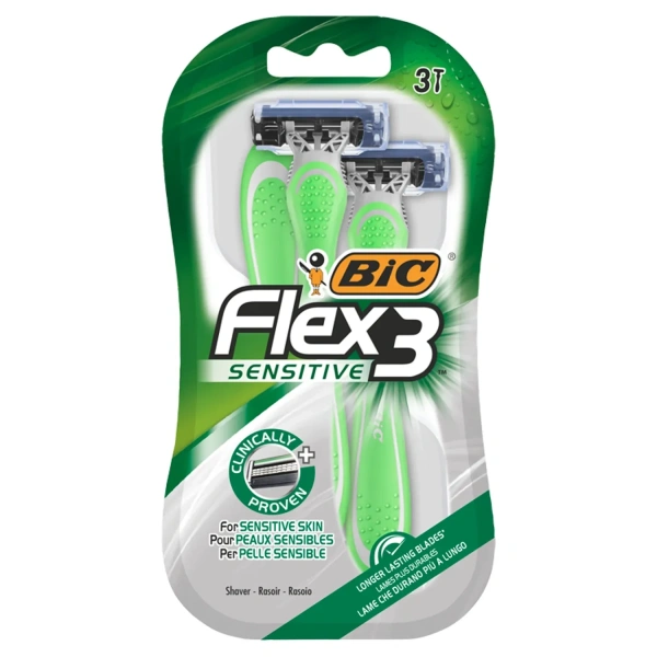 BIC Flex3 golarka męska 3-ostrzowa Sensitive 3szt