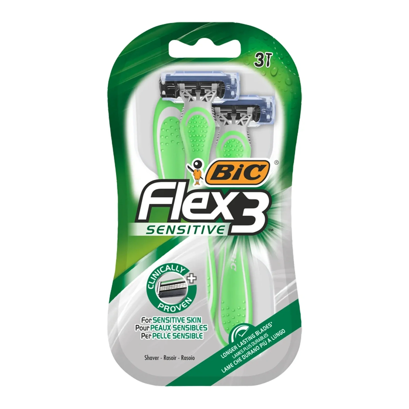 BIC Flex3 golarka męska 3-ostrzowa Sensitive 3szt