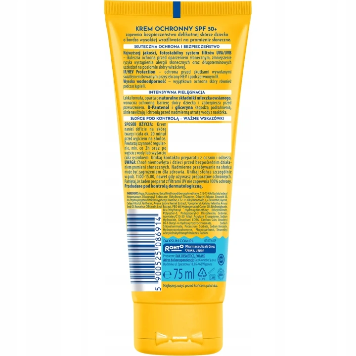 DAX Sun krem ochronny dla dzieci SPF50 75ml