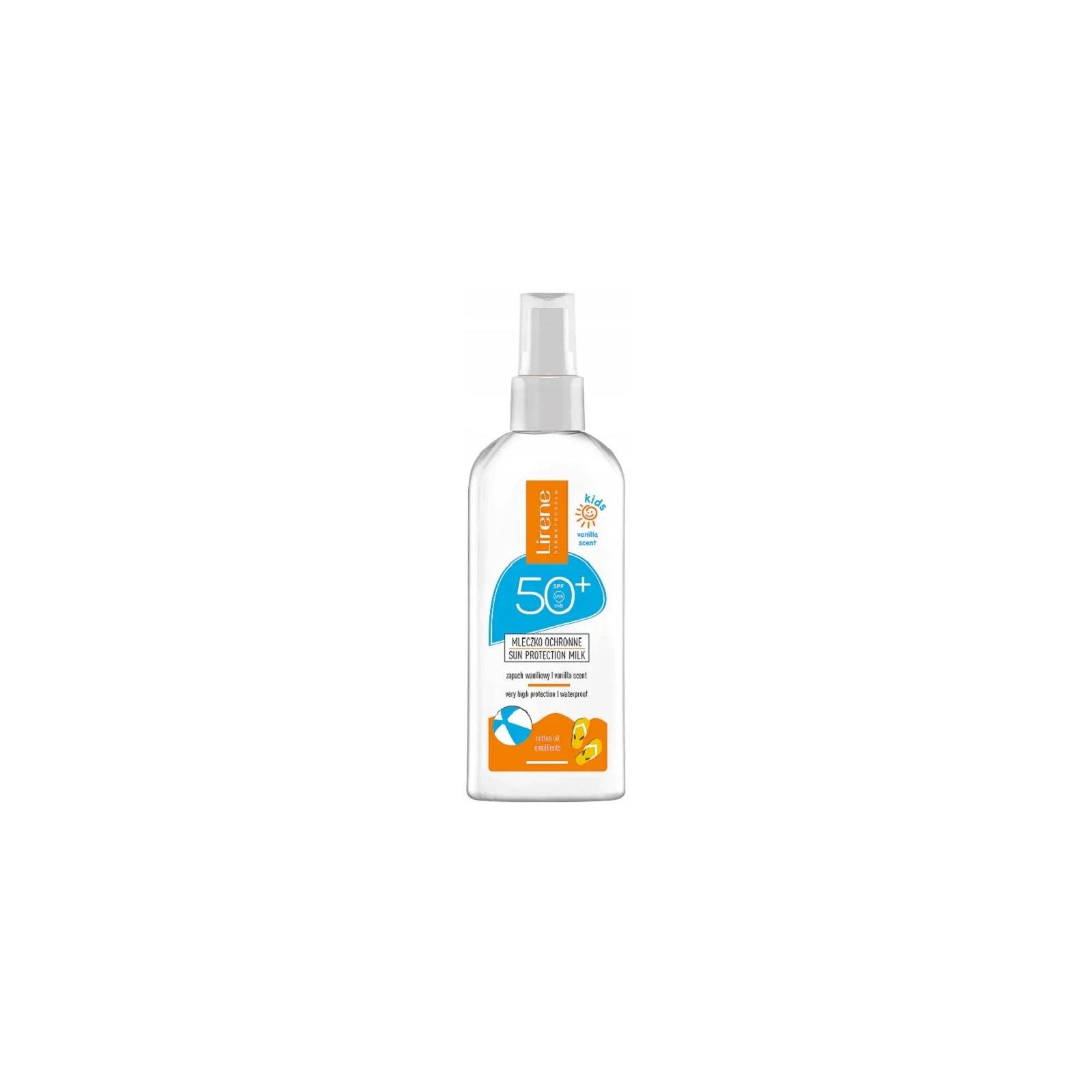 LIRENE Kids Sun mleczko ochronne w sprayu SPF50+ WTP Vanilla zapach 150ml